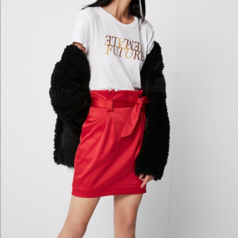 Express satin skirt